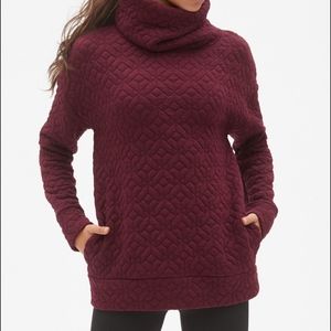 GapFit Jacquard Funnel-neck Sweatshirt